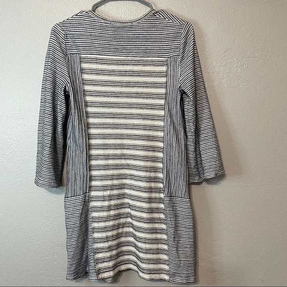 BCBGMaxAzria Lani Tie Front Striped Knit Dress 100% Cotton - Picture 8 of 8